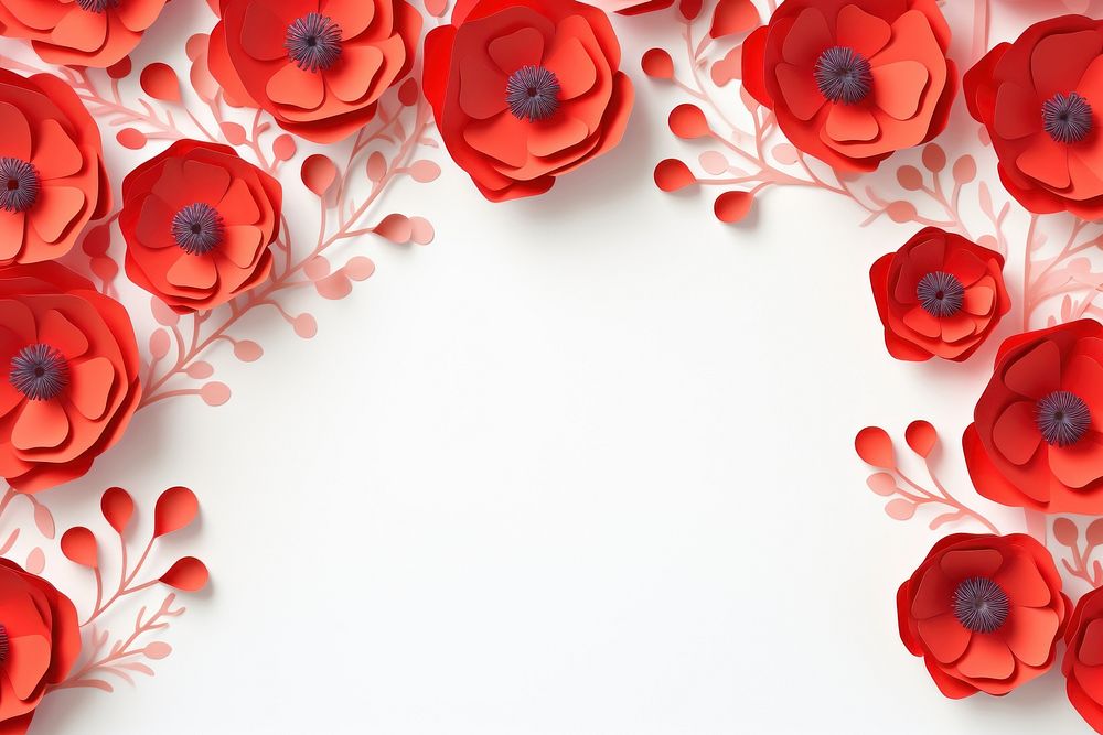 Poppy flower backgrounds pattern. AI generated Image by rawpixel.