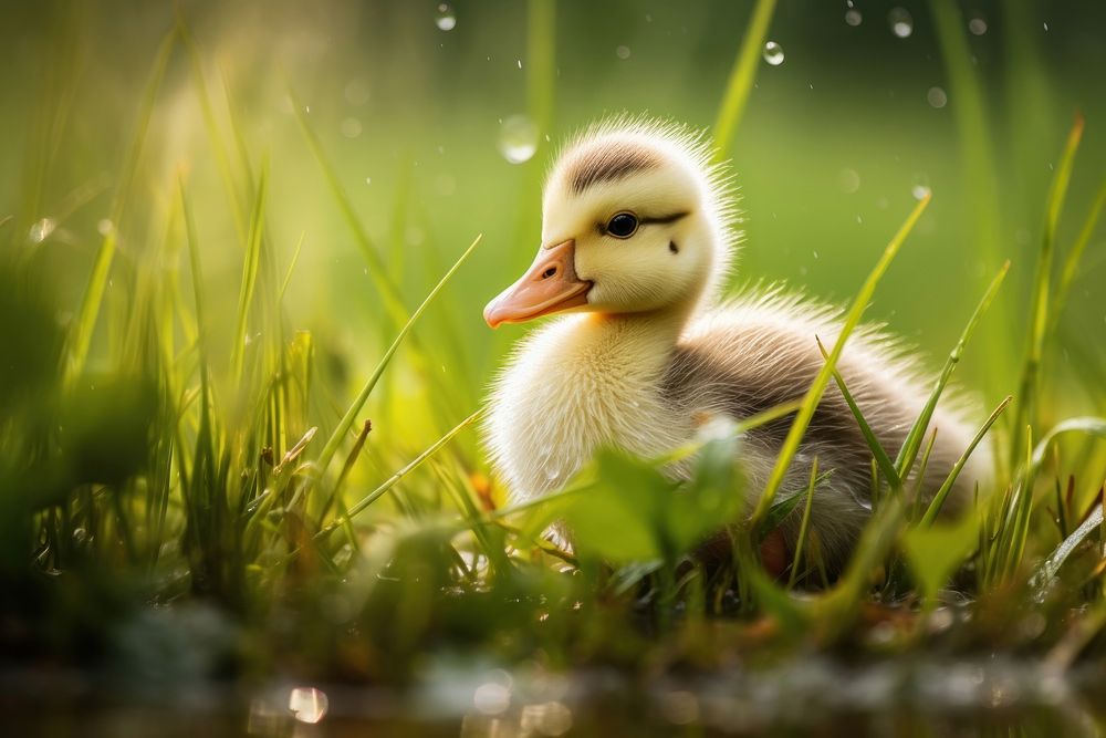 Baby duckling outdoors animal nature. AI generated Image by rawpixel.