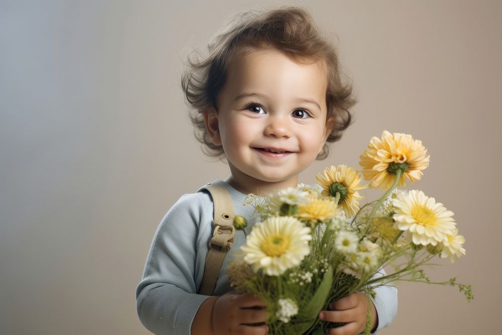 Portrait flower baby holding. AI generated Image by rawpixel.
