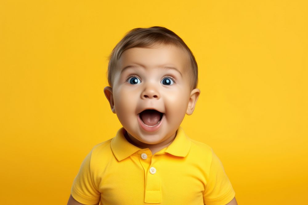 Baby surprised portrait cute. AI generated Image by rawpixel.