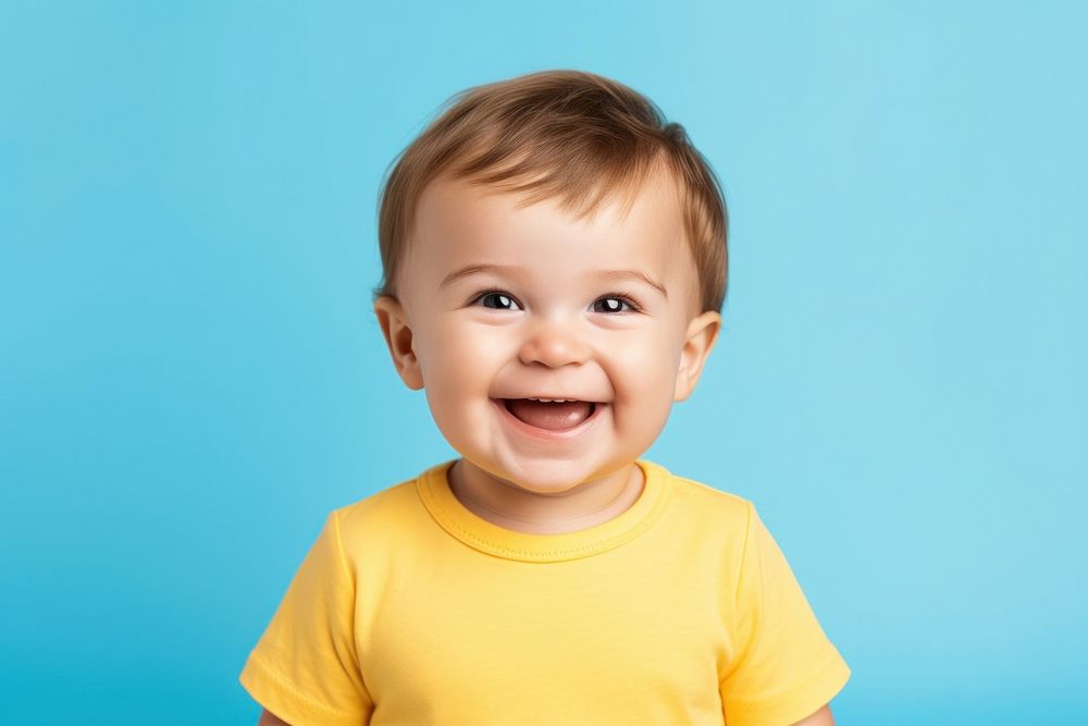 Baby portrait smile cute. AI generated Image by rawpixel.