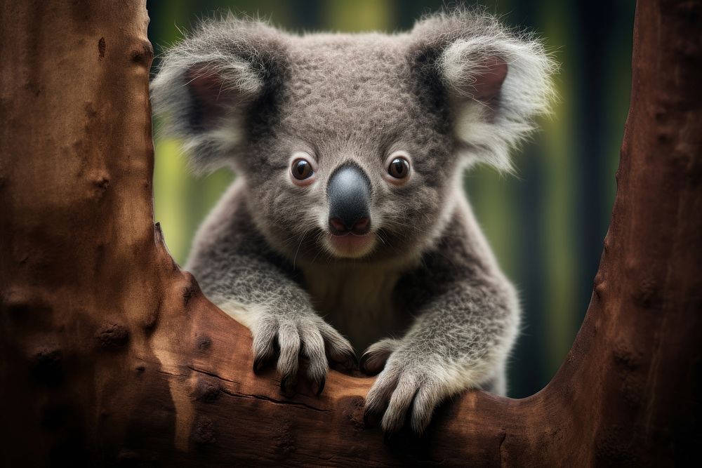 Baby koala wildlife portrait mammal. AI generated Image by rawpixel.