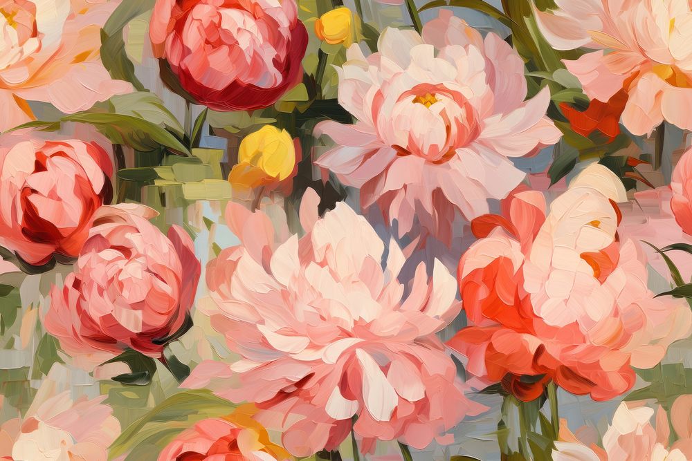 Pattern of peony painting flower petal. AI generated Image by rawpixel.
