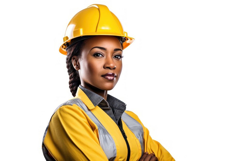 African american woman helmet working hardhat. AI generated Image by rawpixel.