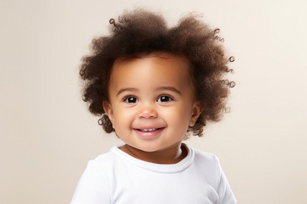 Baby portrait smile photo. AI generated Image by rawpixel.