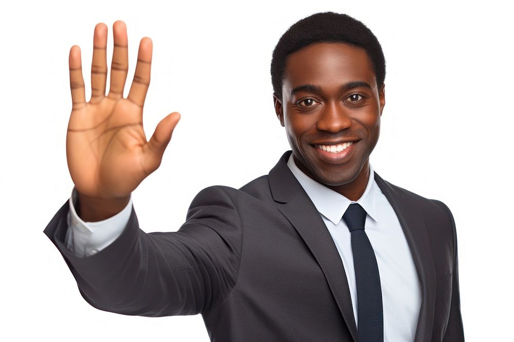 Man with welcoming gesture portrait finger adult. AI generated Image by rawpixel.