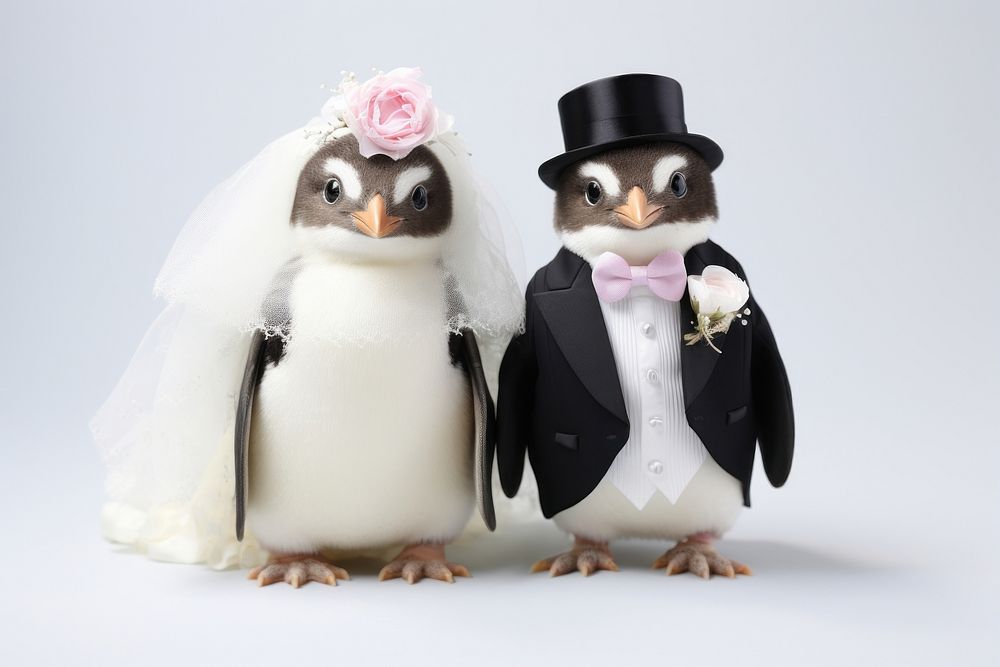 Baby Penguin penguin animal wedding. AI generated Image by rawpixel.