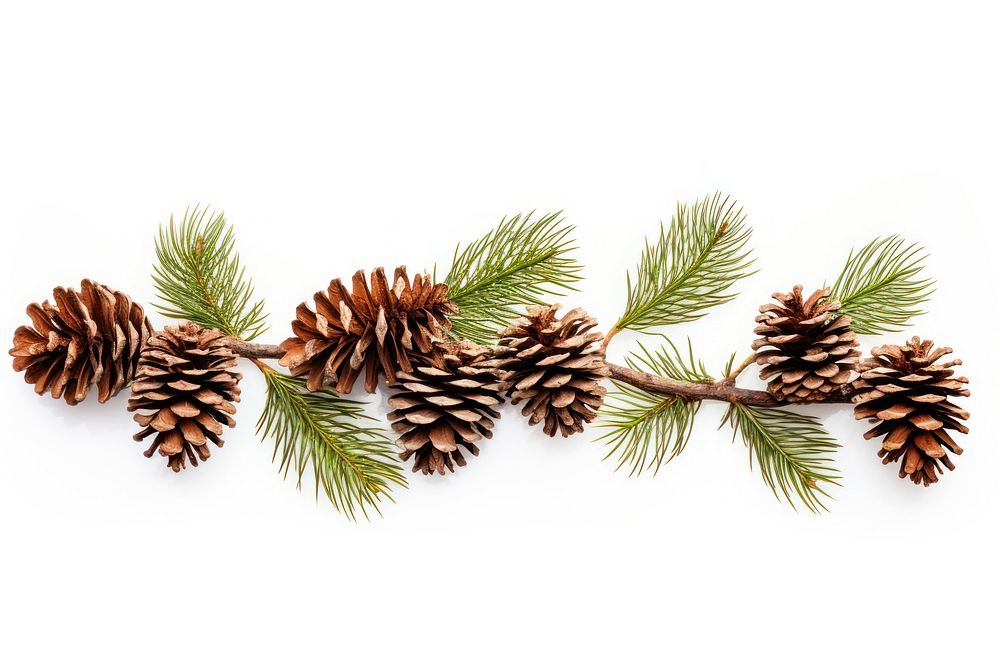 Fir branches with cones in the corner plant tree pine. AI generated Image by rawpixel.