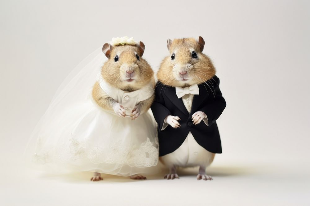 Hamster with full body animal wedding rodent. AI generated Image by rawpixel.