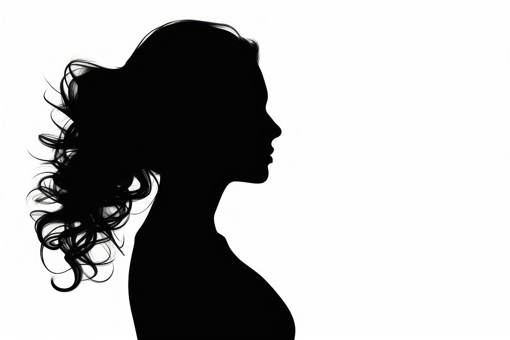 Women silhouette adult white white background. AI generated Image by rawpixel.