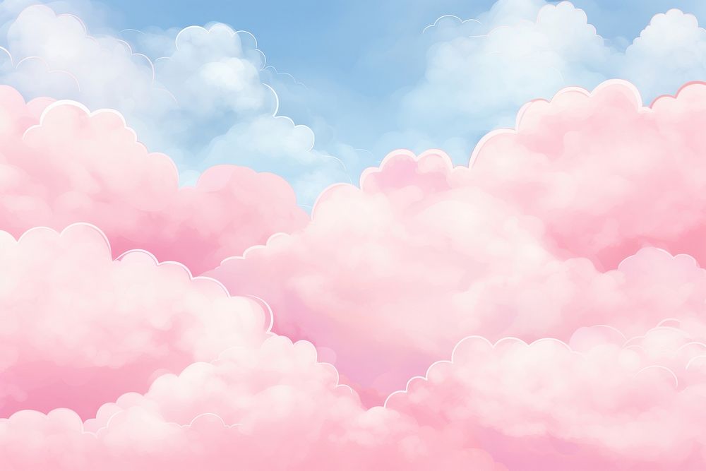 Fluffy clouds backgrounds outdoors nature. AI generated Image by rawpixel.