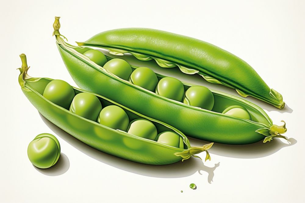 Triple green peas vegetable plant food. 