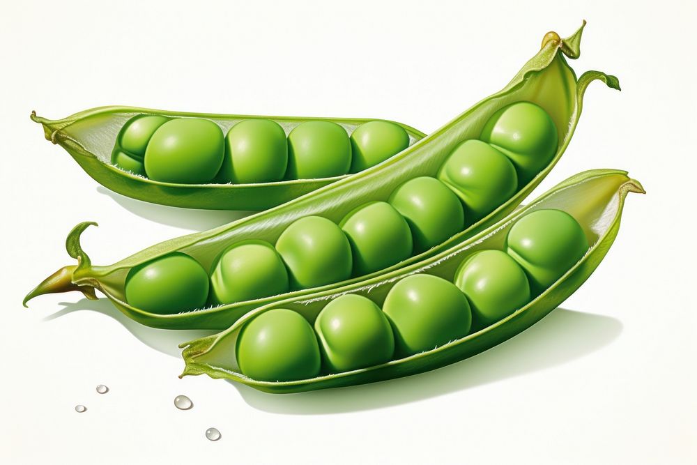 Triple green peas vegetable plant food. AI generated Image by rawpixel.