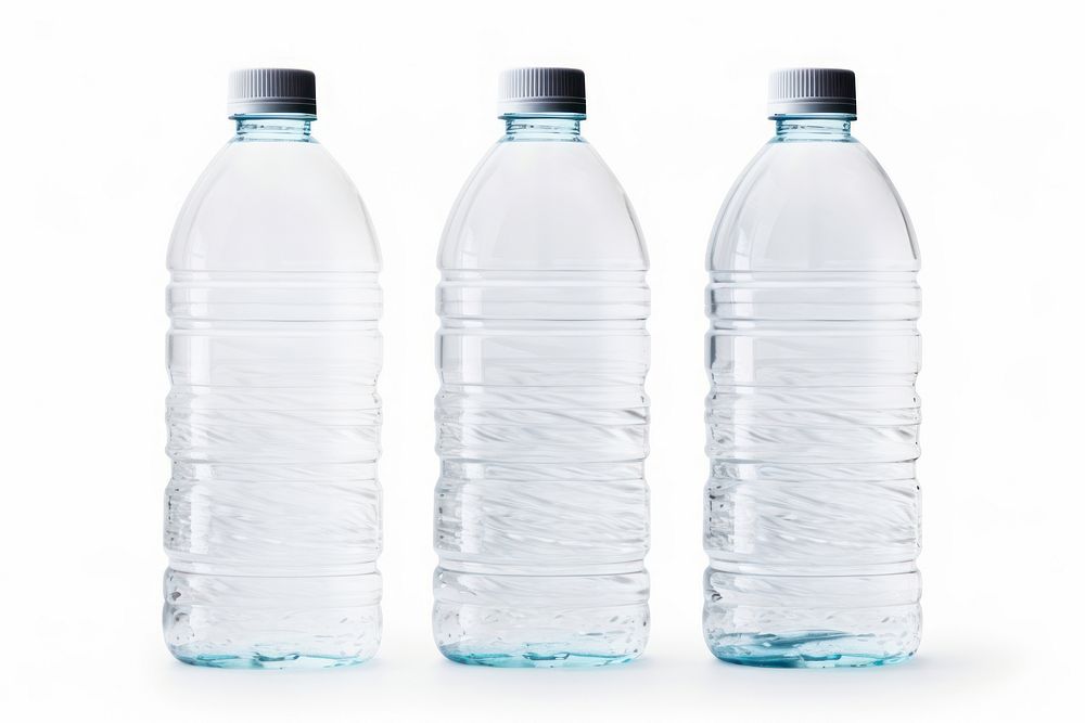 Plastic bottles of water drink white background transparent. AI generated Image by rawpixel.