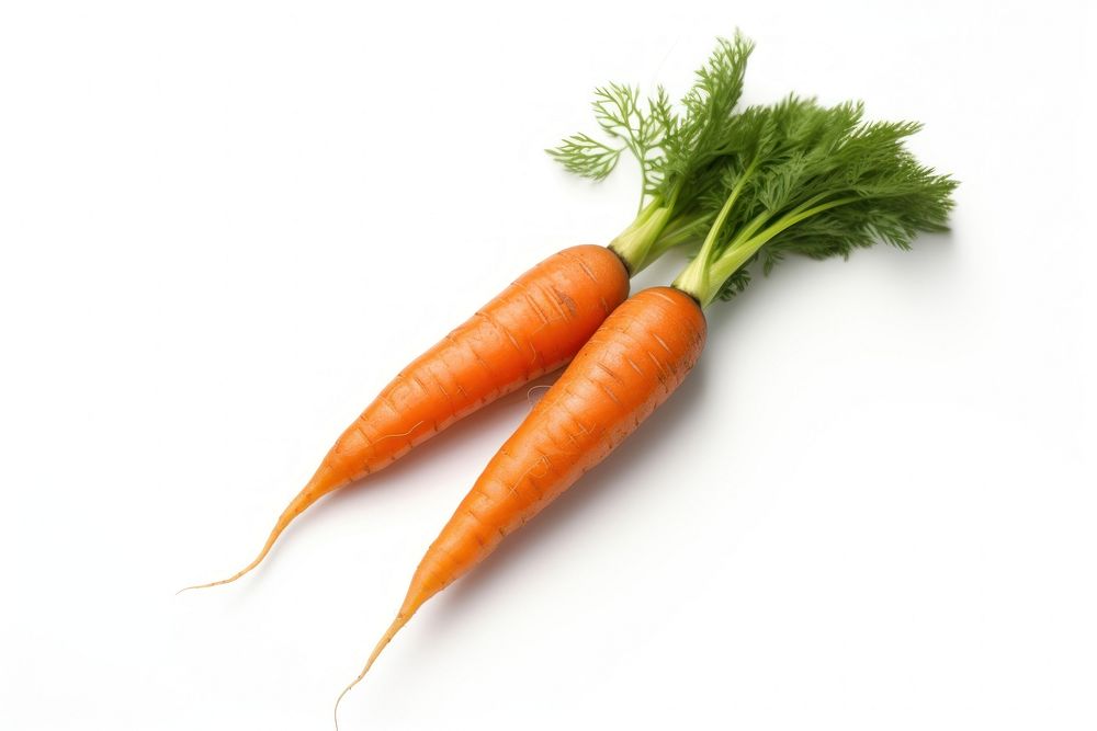 Two carrots vegetable plant green. AI generated Image by rawpixel.