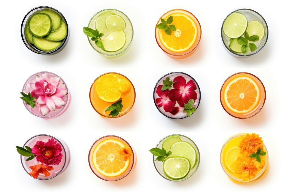 Various cocktail drinks mojito fruit juice. AI generated Image by rawpixel.