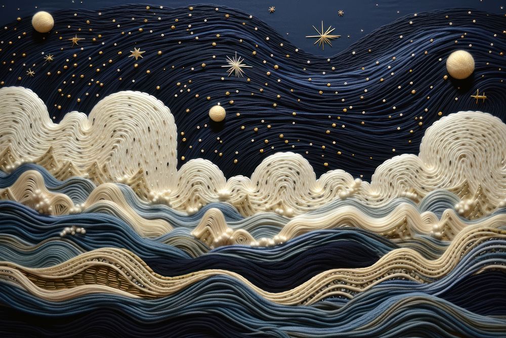 Starry christmas night astronomy pattern nature. AI generated Image by rawpixel.