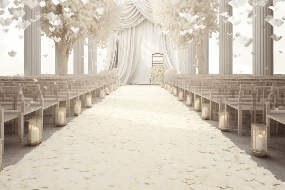 Wedding aisle spirituality architecture. AI generated Image by rawpixel.