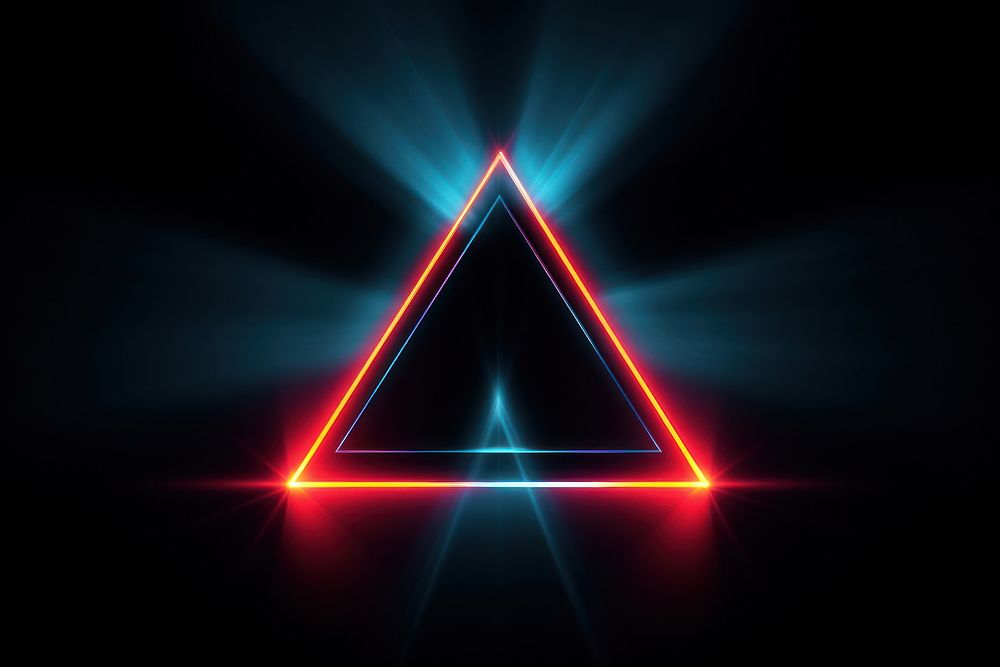 Neon geometric background light laser illuminated. AI generated Image by rawpixel.