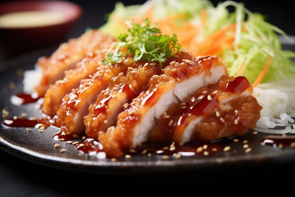 Food tonkatsu asian food vegetable. AI generated Image by rawpixel.