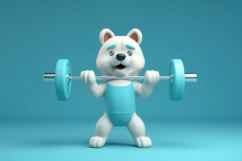 Lifting weight sports dog toy. AI generated Image by rawpixel.