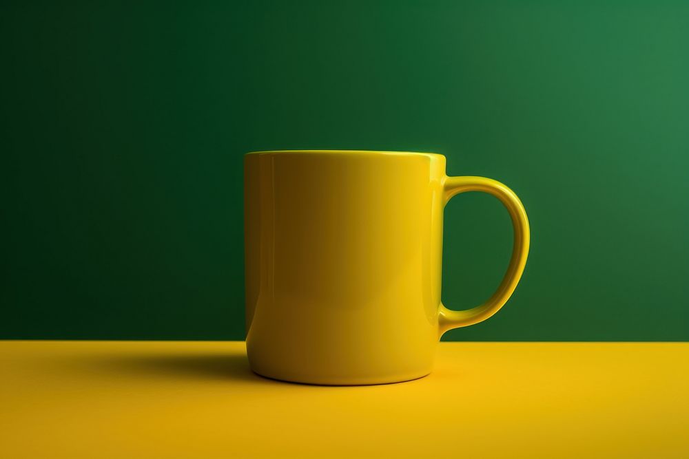 Mug yellow drink cup. AI generated Image by rawpixel.