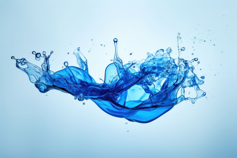 Blue liquid backgrounds simplicity splattered. AI generated Image by rawpixel.