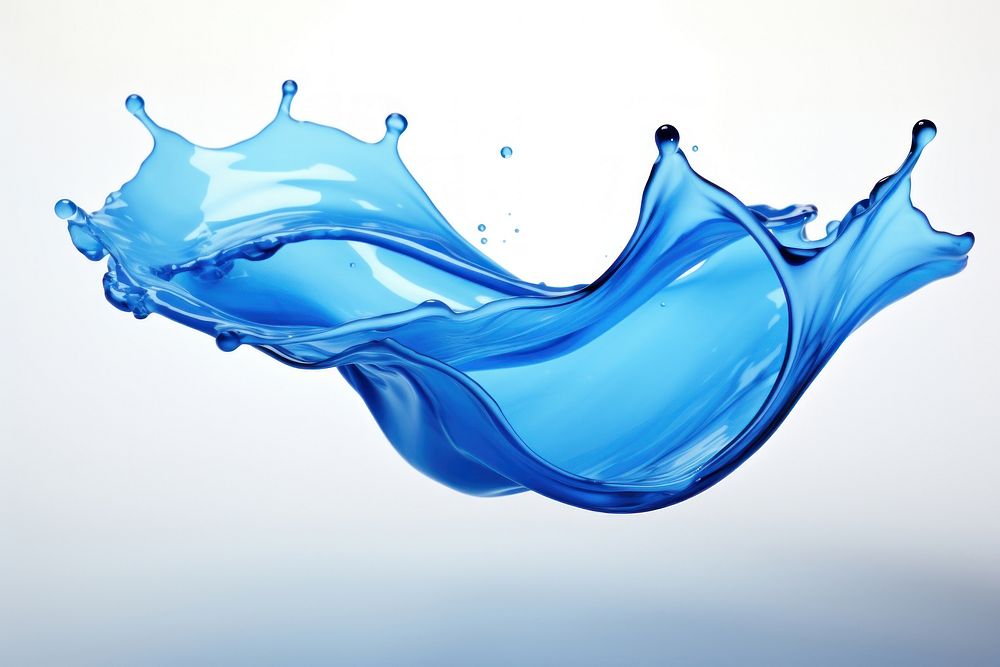 Blue liquid splattered simplicity splashing. AI generated Image by rawpixel.
