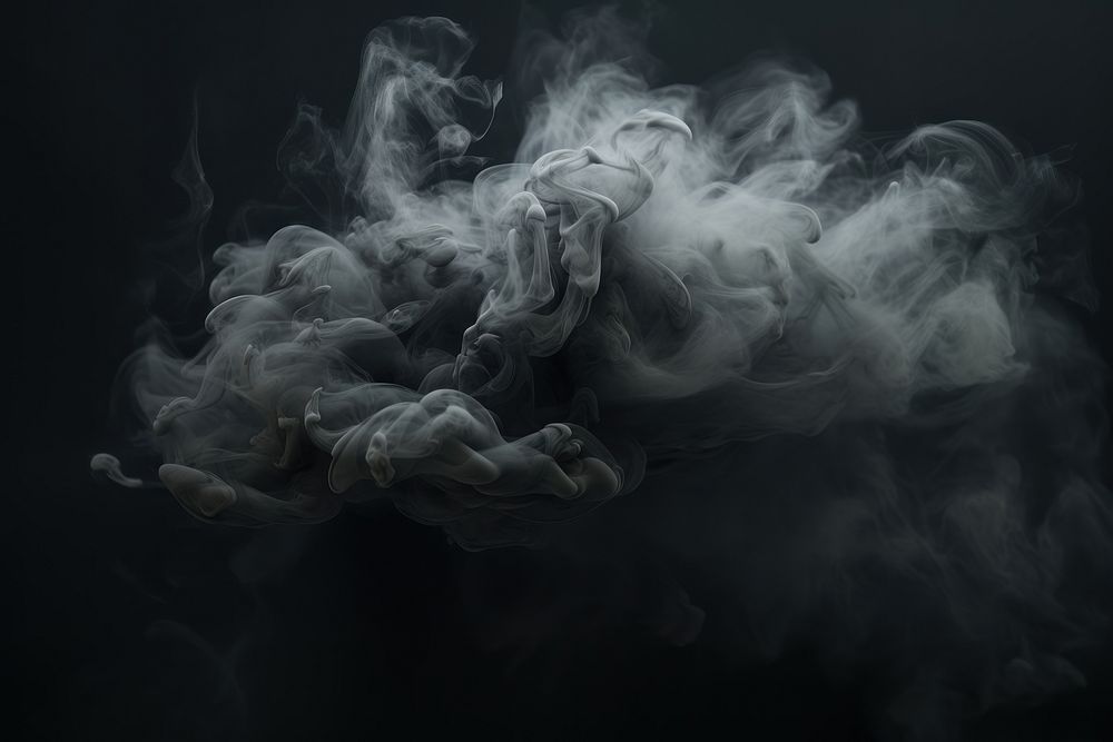 Grey smoke floating backgrounds monochrome darkness. AI generated Image by rawpixel.
