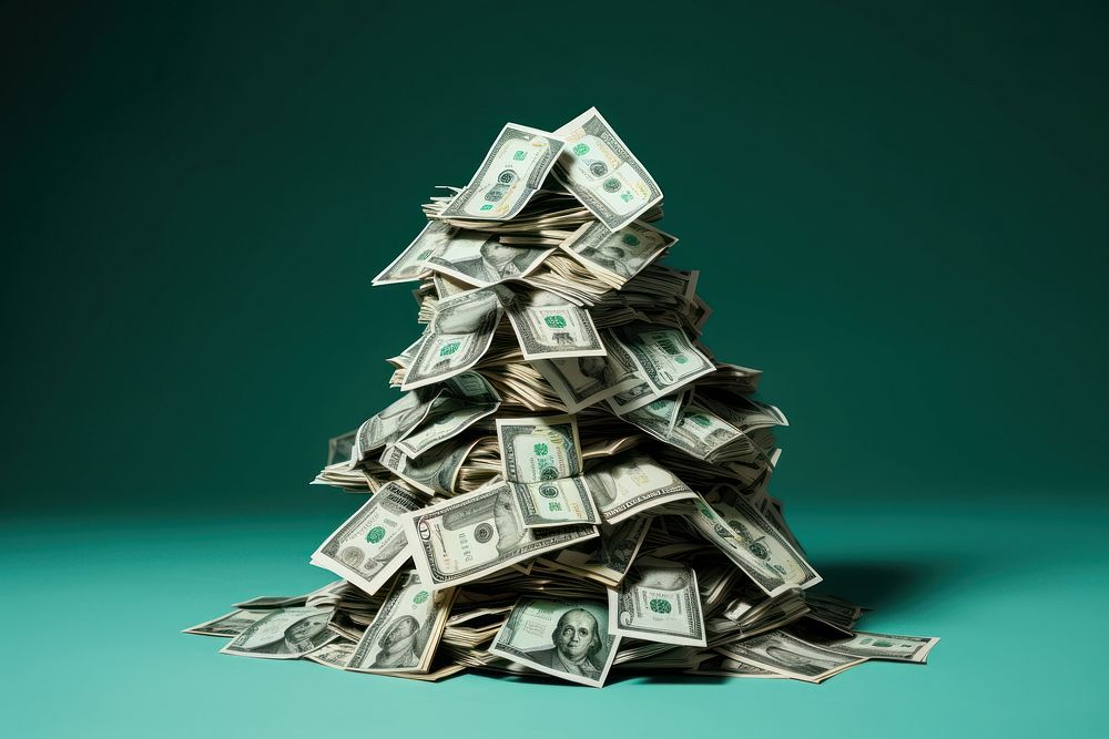 Pile of money dollar decoration investment. AI generated Image by rawpixel.