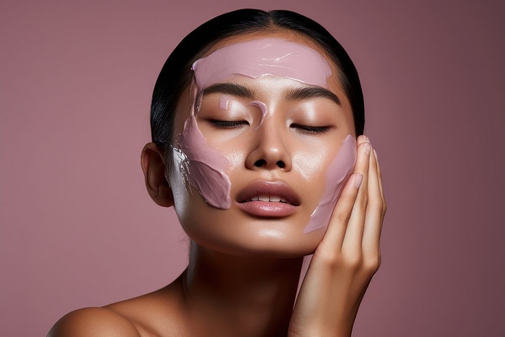 Skincare cosmetics applying adult. AI generated Image by rawpixel.