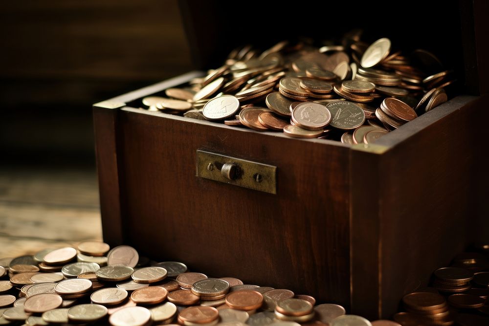 Donation box coin money investment. AI generated Image by rawpixel.
