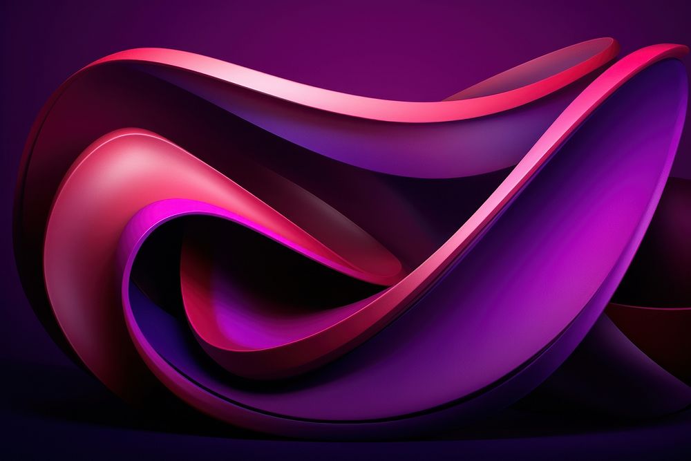 Abstract sculpture purple curve line. AI generated Image by rawpixel.