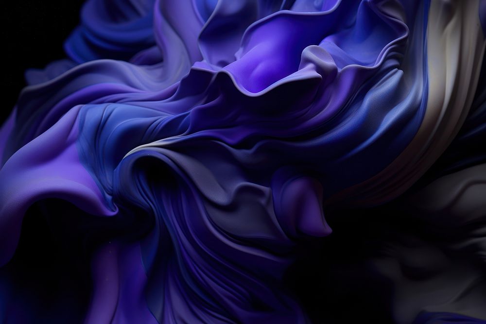 Abstract sculpture purple blue smooth. AI generated Image by rawpixel.