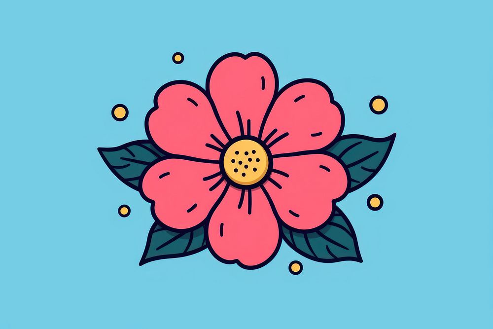 Flower vector cartoon pattern nature. AI generated Image by rawpixel.
