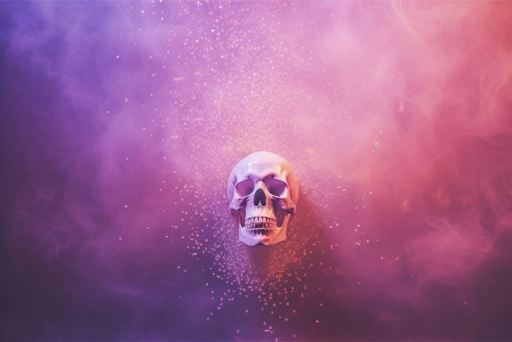 Skull purple photo celebration. AI generated Image by rawpixel.
