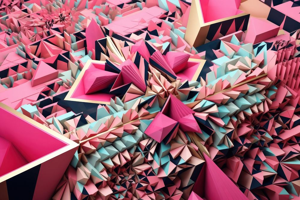 Geometric art backgrounds origami. AI generated Image by rawpixel.