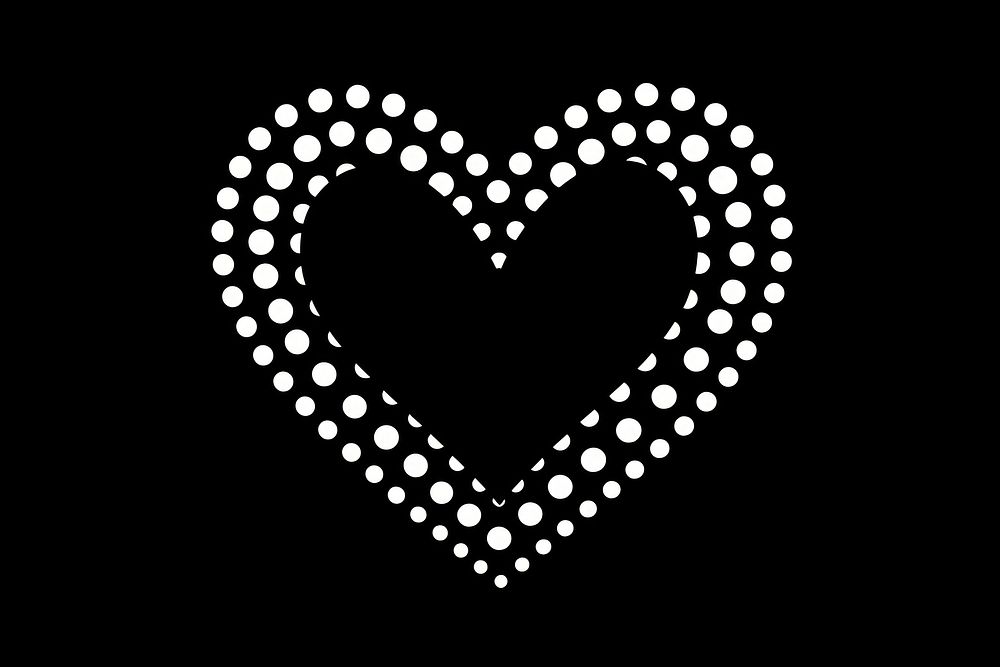 Heart shape black white. AI generated Image by rawpixel.