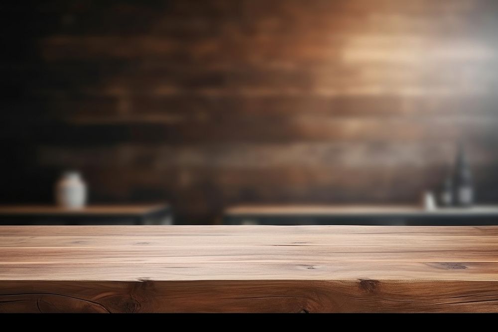 Loft style room table wood hardwood. AI generated Image by rawpixel.