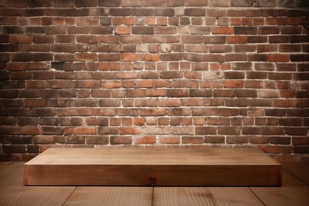 Brick wall wood architecture backgrounds. AI generated Image by rawpixel.