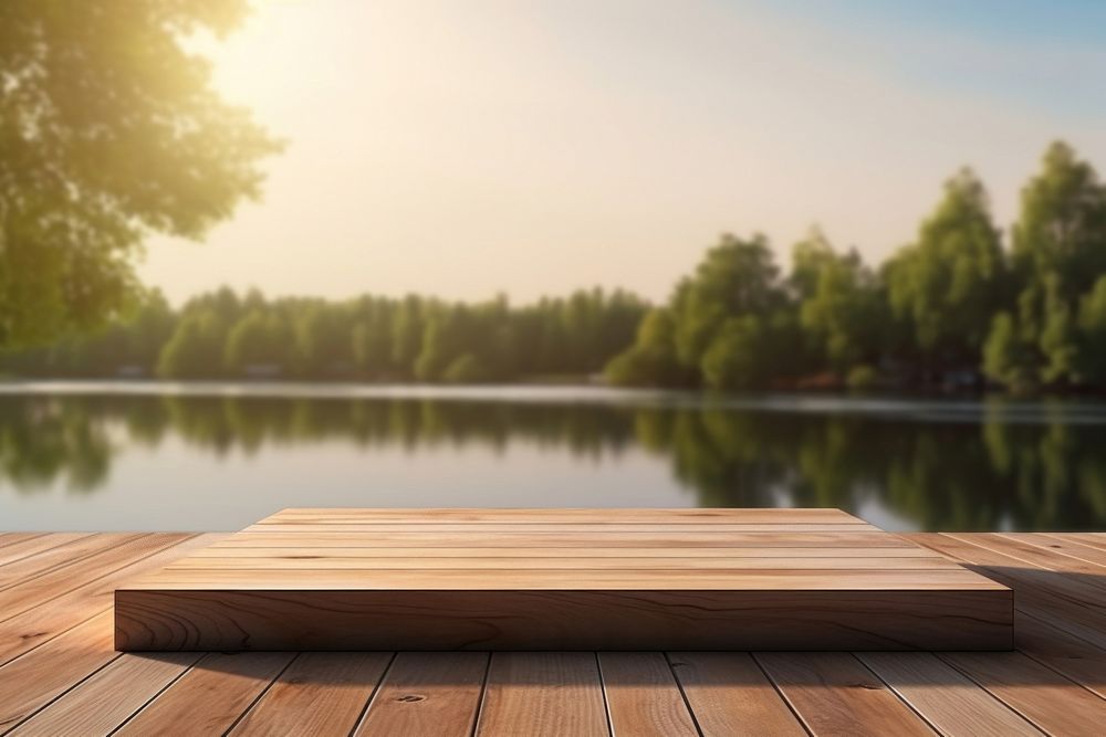 Lake wood hardwood outdoors. AI generated Image by rawpixel.