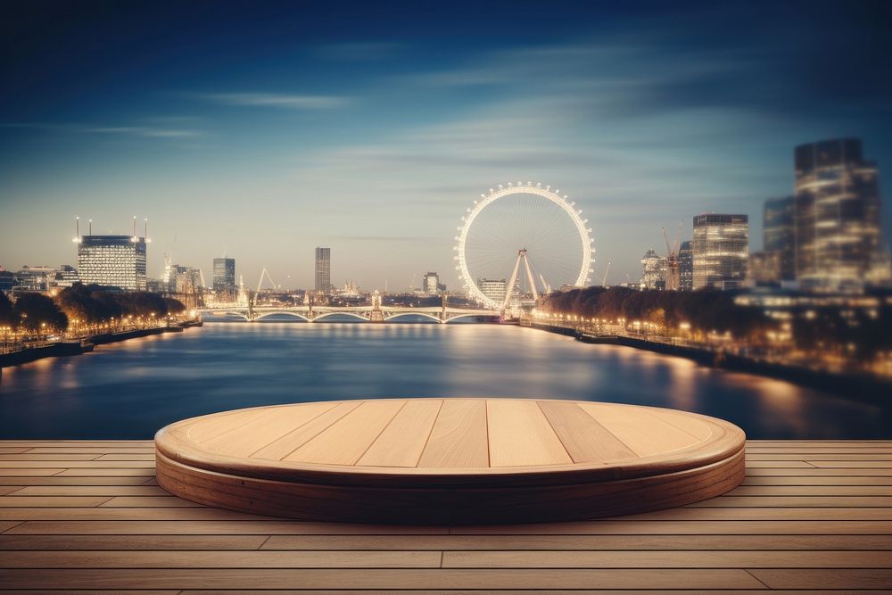 London eye architecture landscape cityscape. AI generated Image by rawpixel.