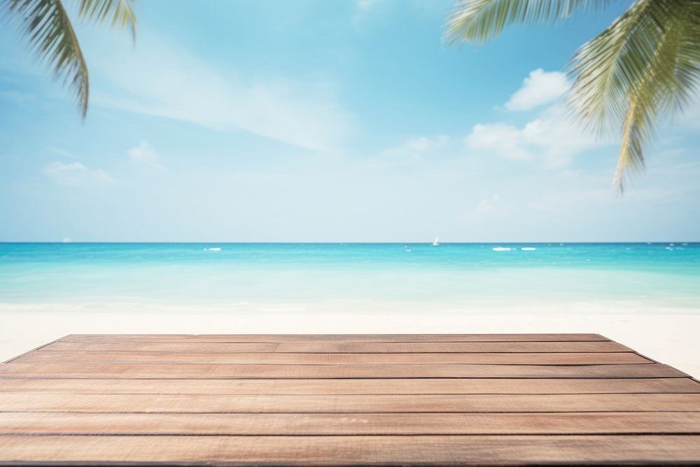 Tropical summer beach outdoors horizon nature. AI generated Image by rawpixel.