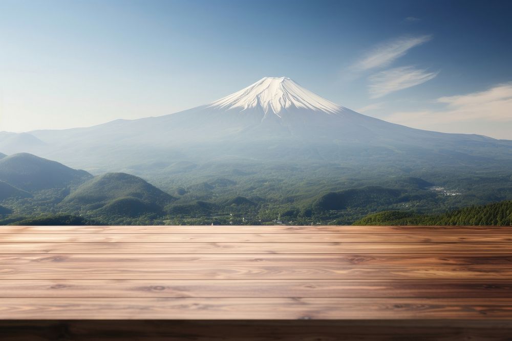 Mount fuji wood landscape mountain. AI generated Image by rawpixel.