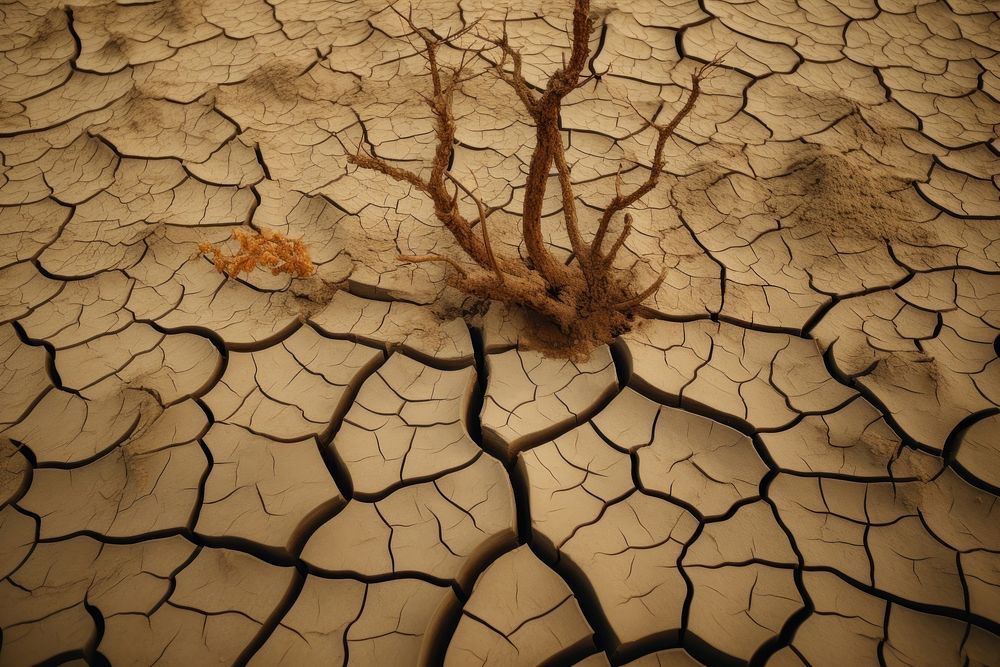 Cracked ground outdoors climate soil. AI generated Image by rawpixel.