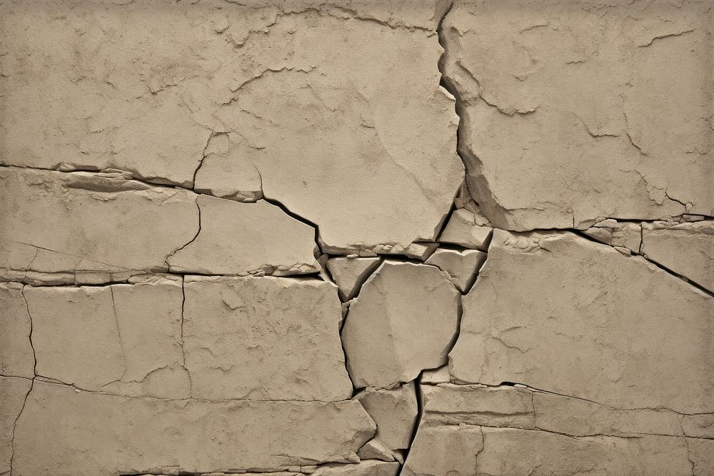 Cracked ground architecture climate wall. 