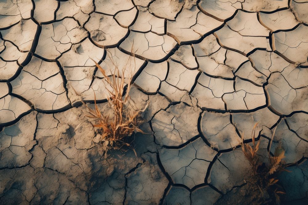 Cracked ground climate soil mud. AI generated Image by rawpixel.
