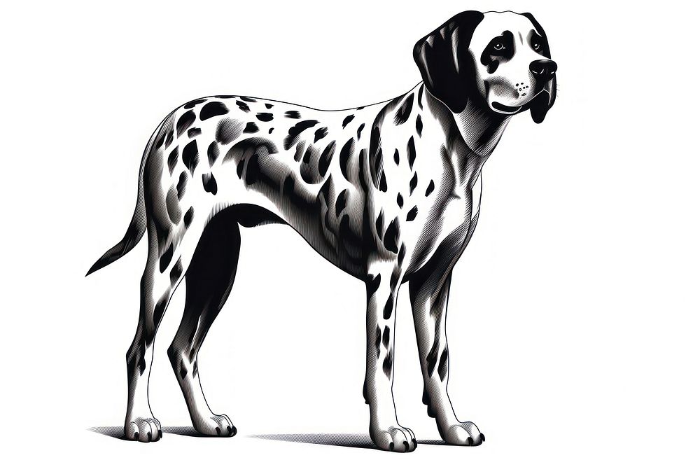 Halftone vector dog animal mammal pet. AI generated Image by rawpixel.
