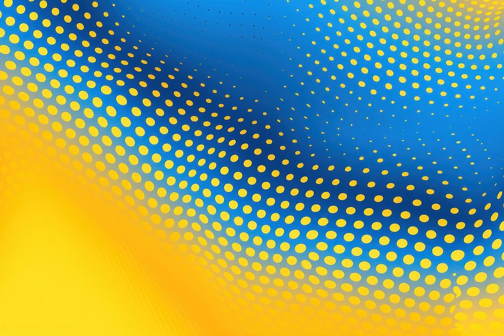 Halftone pattern yellow blue backgrounds. AI generated Image by rawpixel.