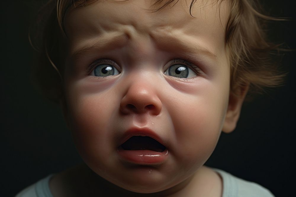 Crying Baby boy baby portrait photo. AI generated Image by rawpixel.